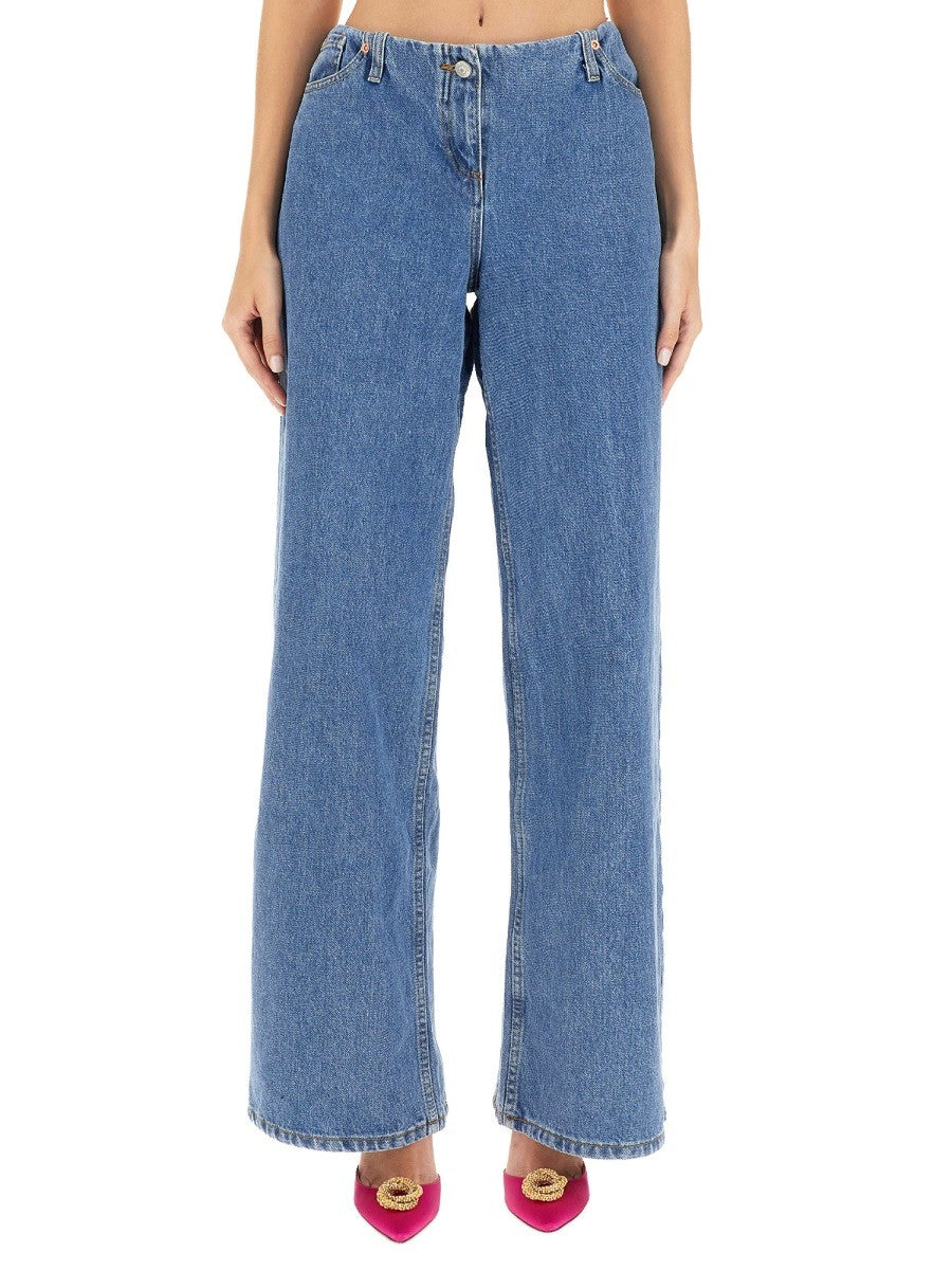 MAGDA BUTRYM ULTRA LOW WAIST WIDE LEG JEANS