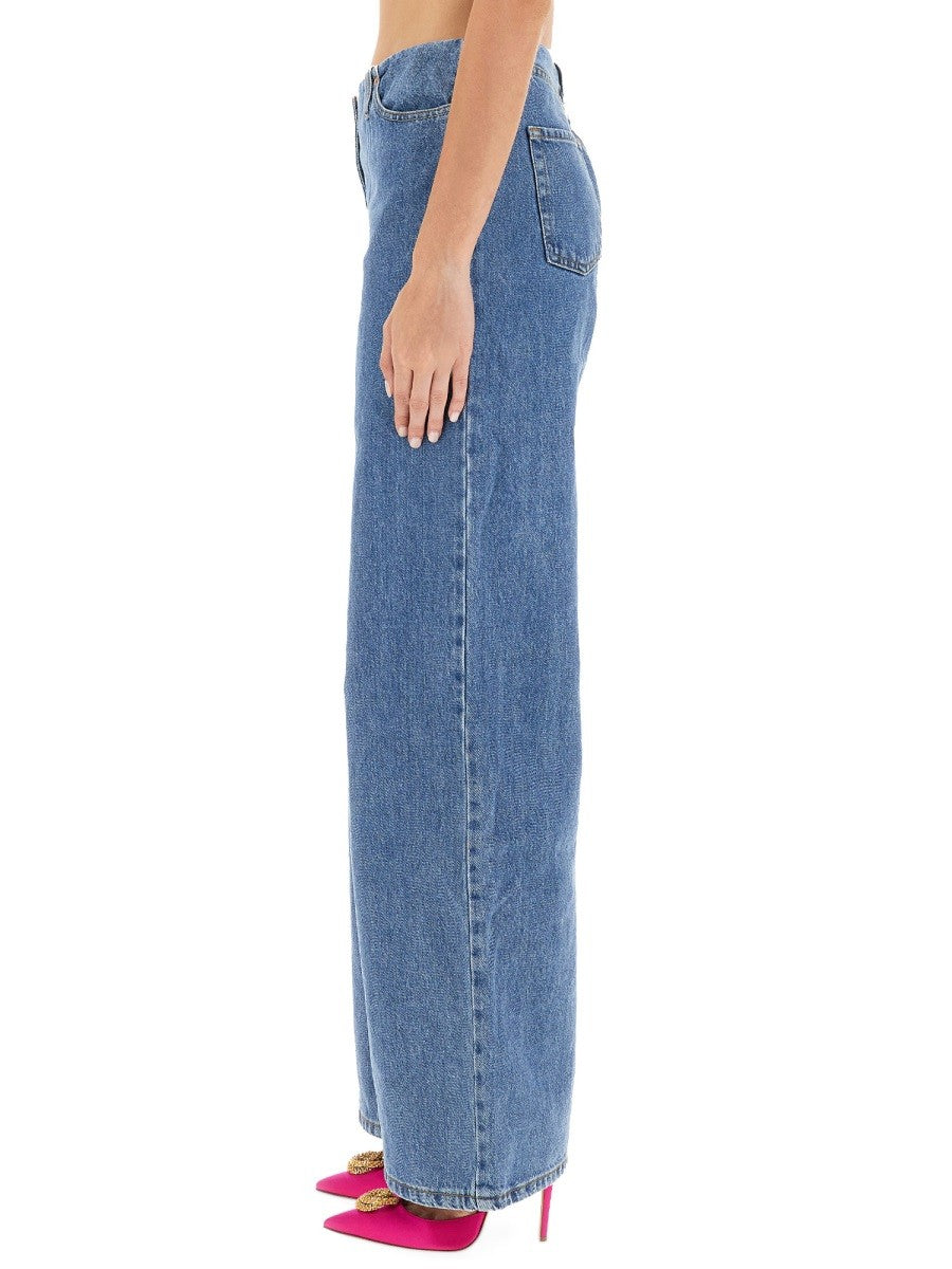 MAGDA BUTRYM ULTRA LOW WAIST WIDE LEG JEANS