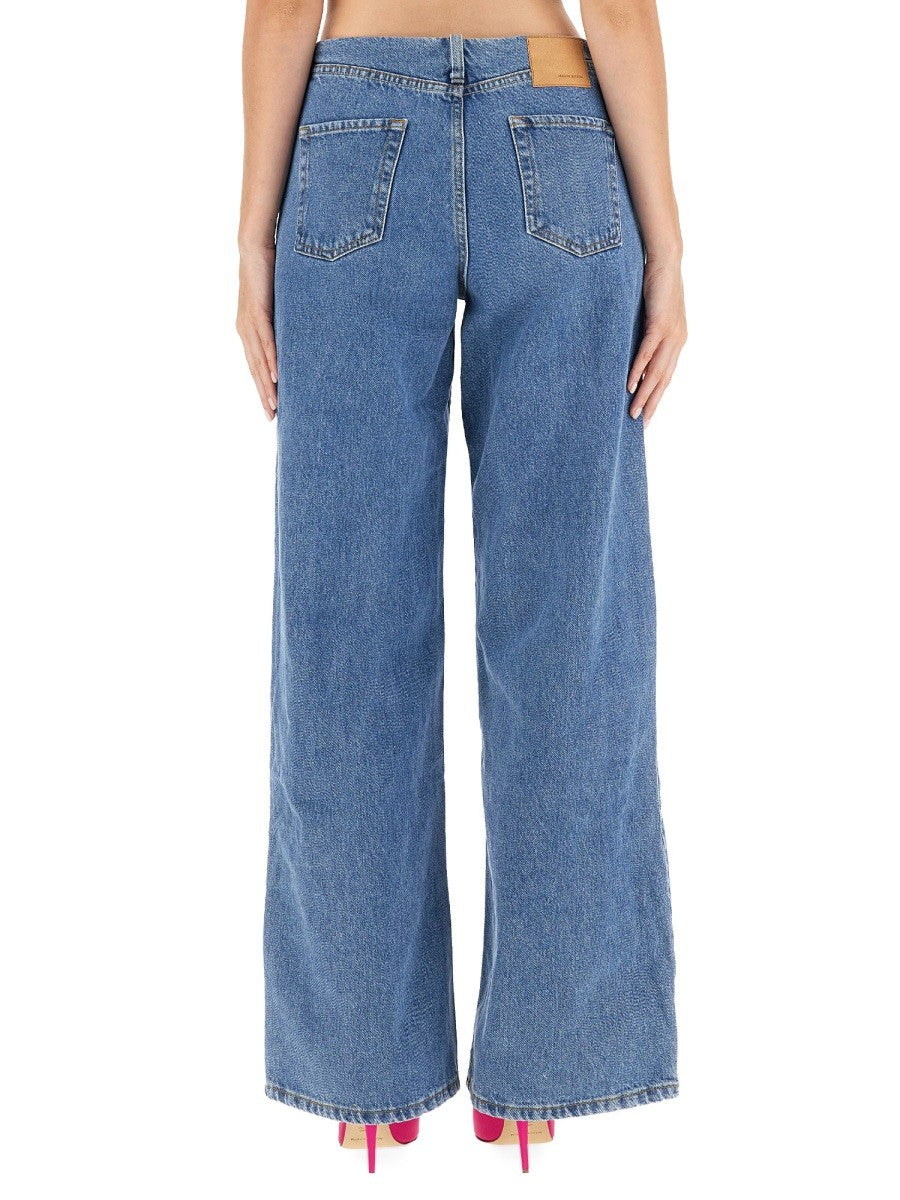 MAGDA BUTRYM ULTRA LOW WAIST WIDE LEG JEANS