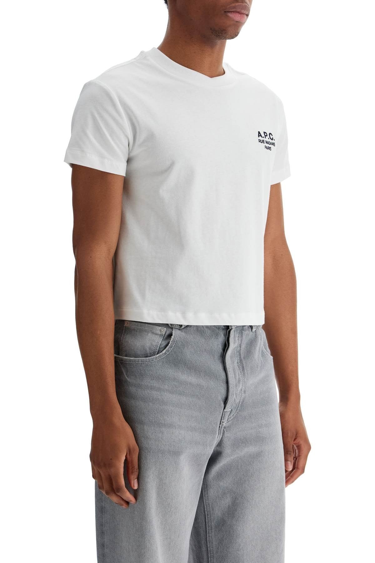 A.P.C. unisex boxy t-shirt in organic cotton white short sleeves