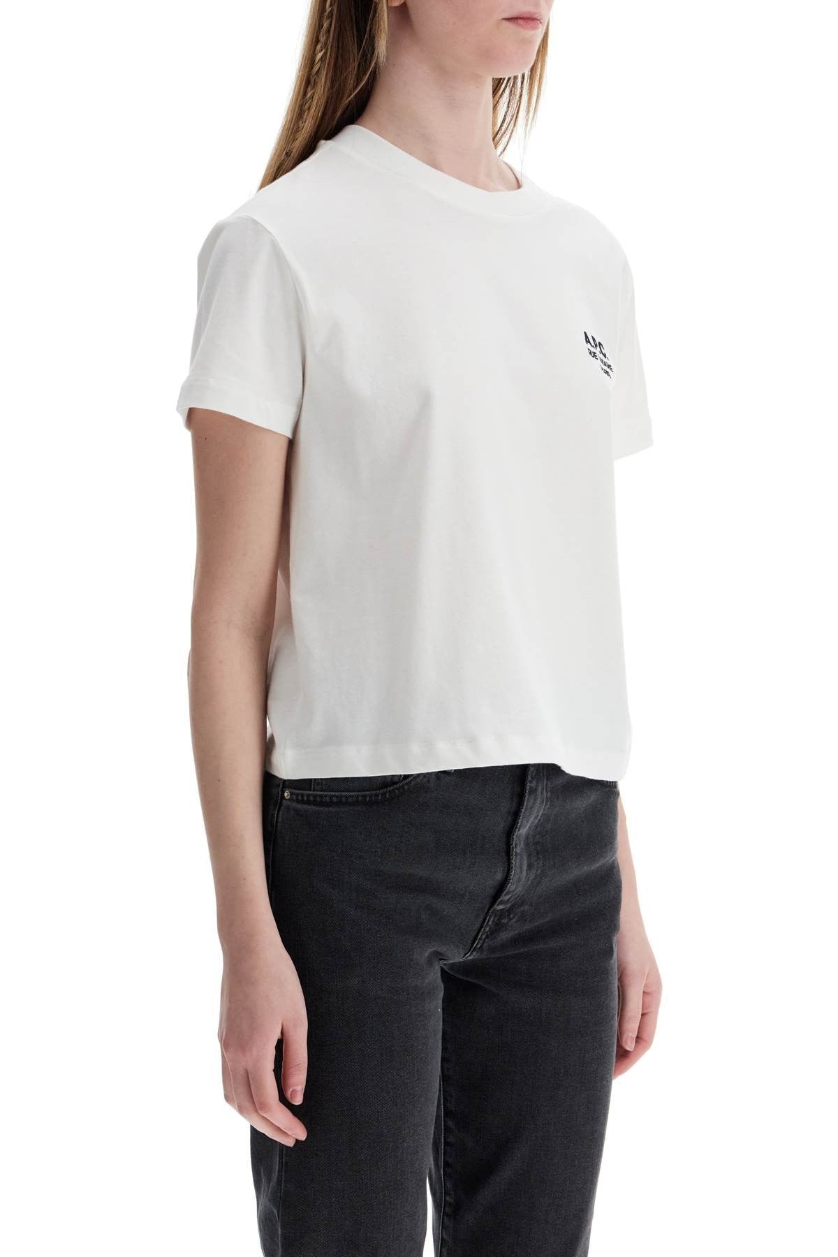 A.P.C. unisex boxy t-shirt in organic cotton white short sleeves