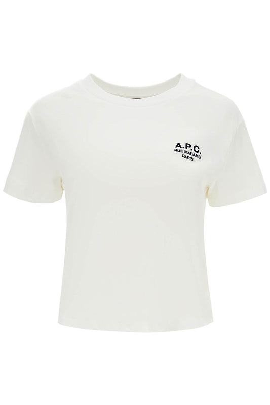 A.P.C. unisex boxy t-shirt in organic cotton white short sleeves