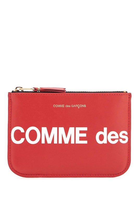 COMME DES GARCONS WALLET unisex red minimalist leather wallet