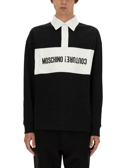 Moschino UPSIDEDOWN LOGO POLO SHIRT