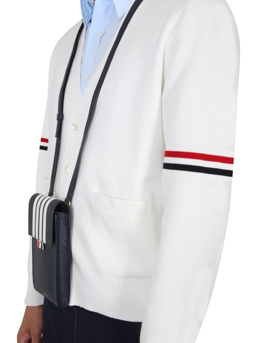 THOM BROWNE V-NECK CARDIGAN