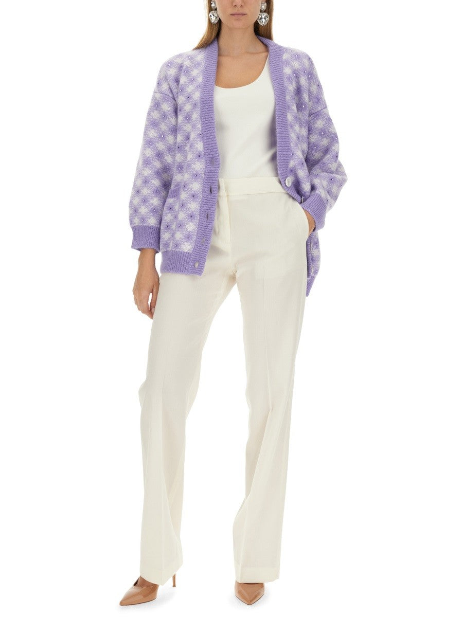 ALESSANDRA RICH V-NECK CARDIGAN