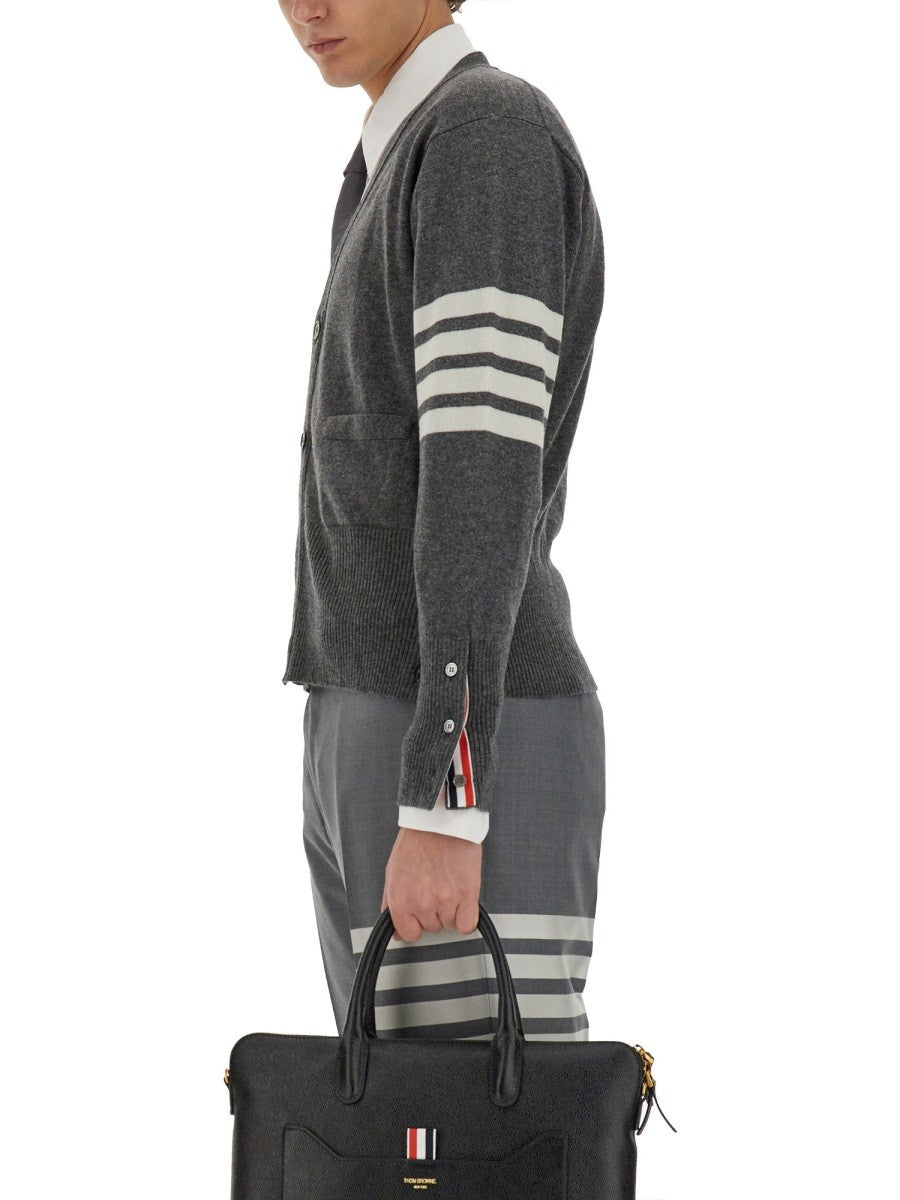 THOM BROWNE V-NECK CARDIGAN