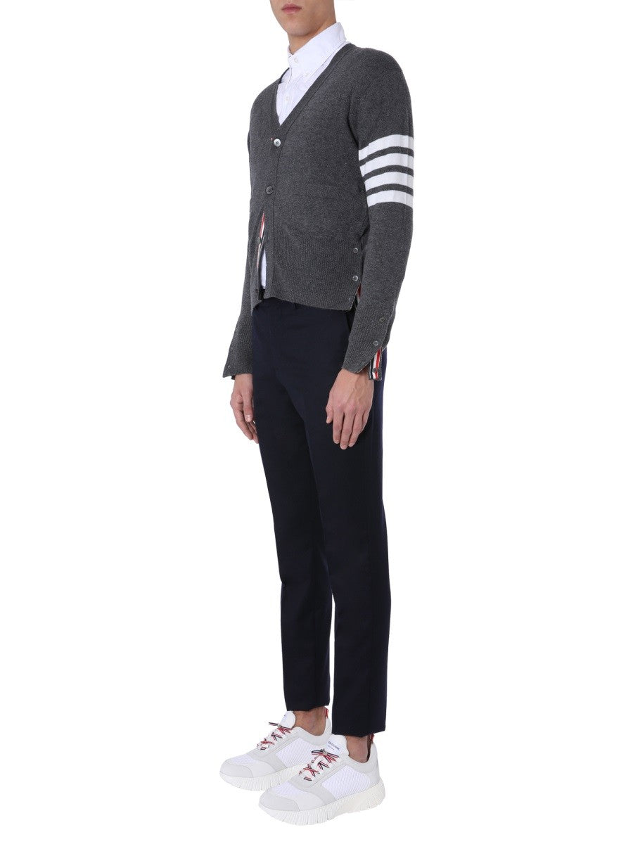 THOM BROWNE V-NECK CARDIGAN