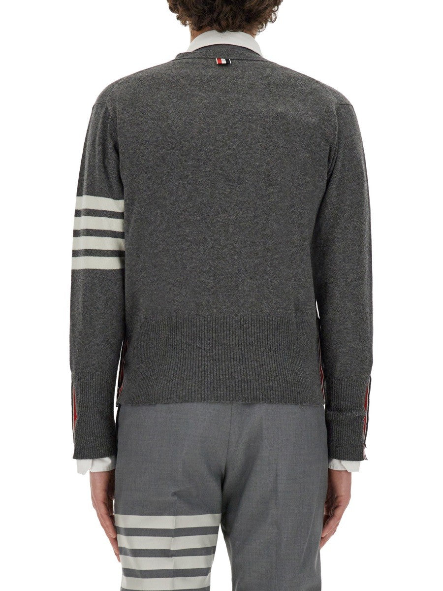 THOM BROWNE V-NECK CARDIGAN