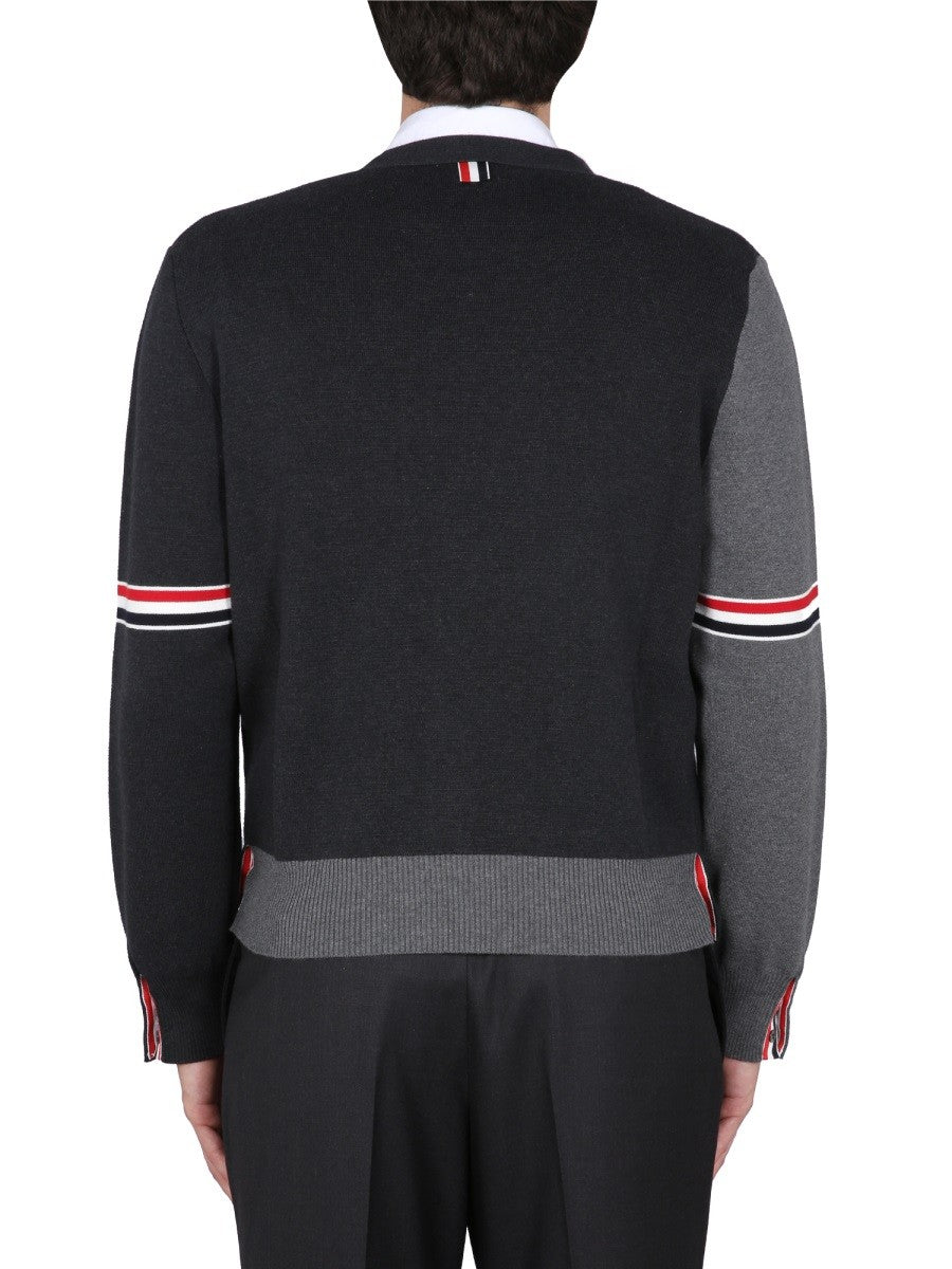 THOM BROWNE V-NECK CARDIGAN