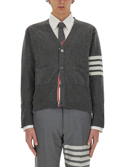 THOM BROWNE V-NECK CARDIGAN