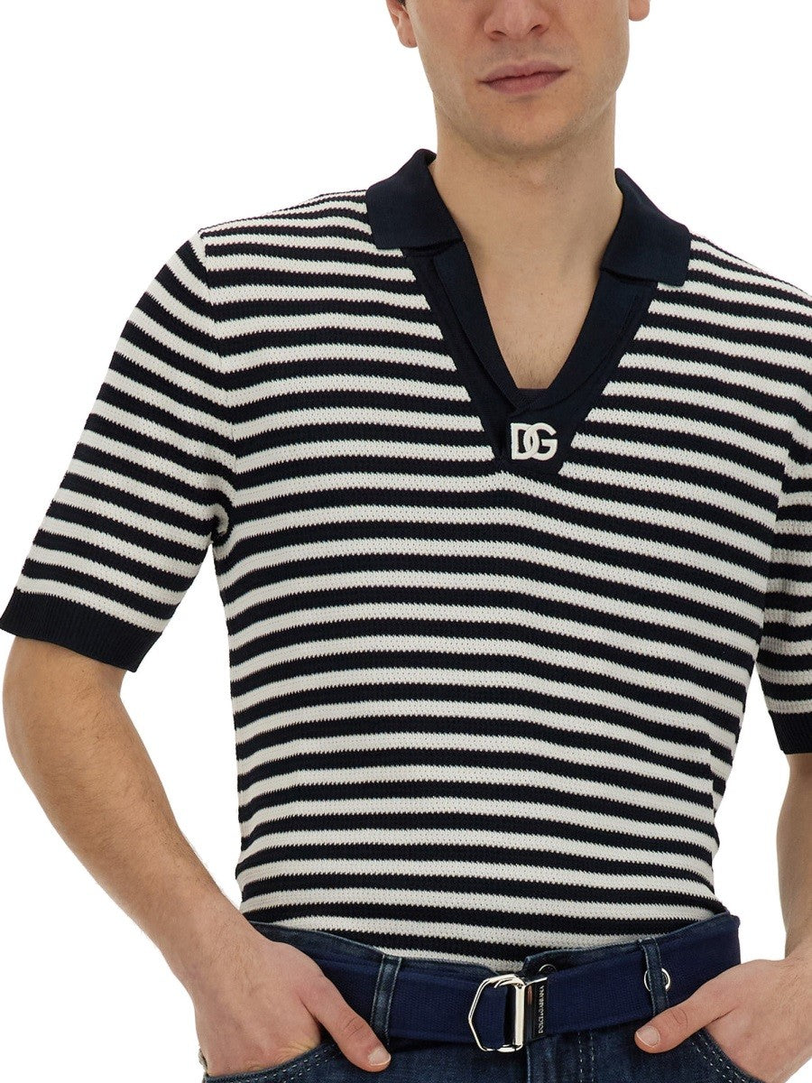 Dolce & Gabbana V-NECK POLO SHIRT