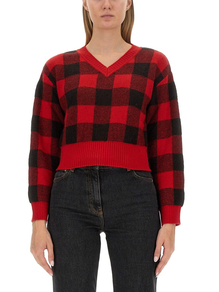 MOSCHINO JEANS V-NECK SWEATER