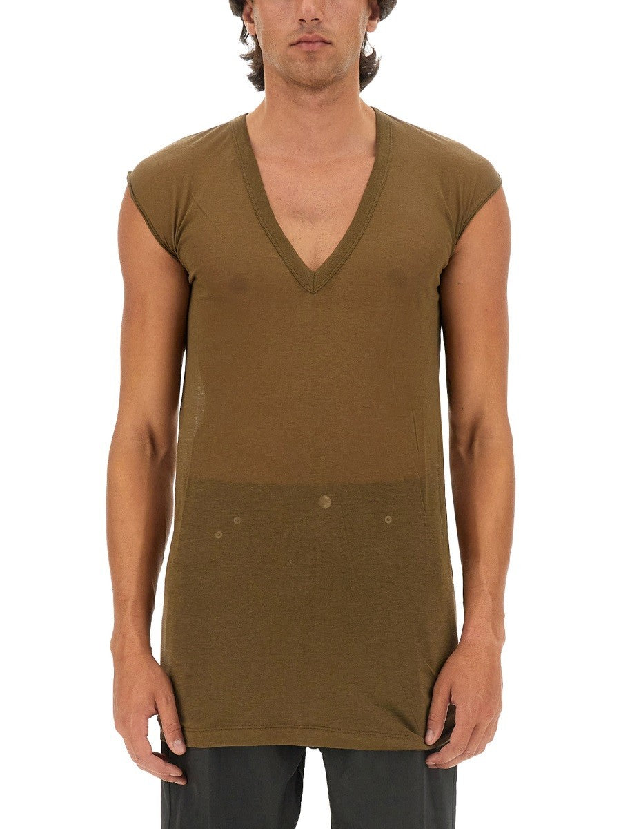 RICK OWENS V-NECK T-SHIRT