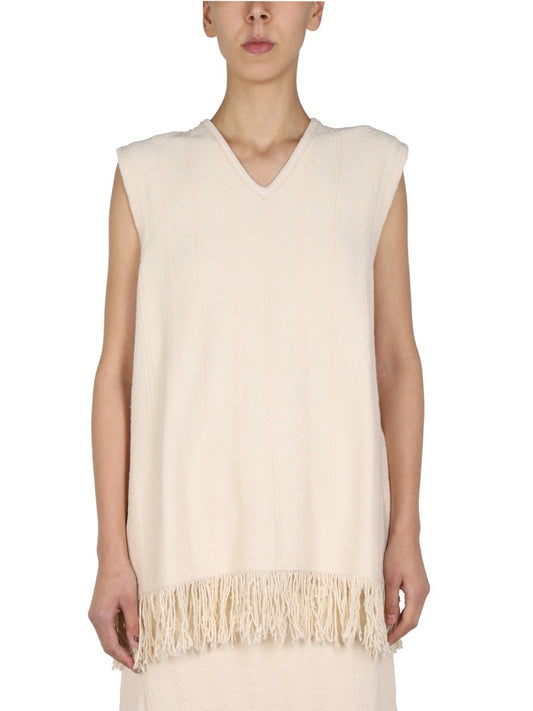 JIL SANDER V-NECK TOP