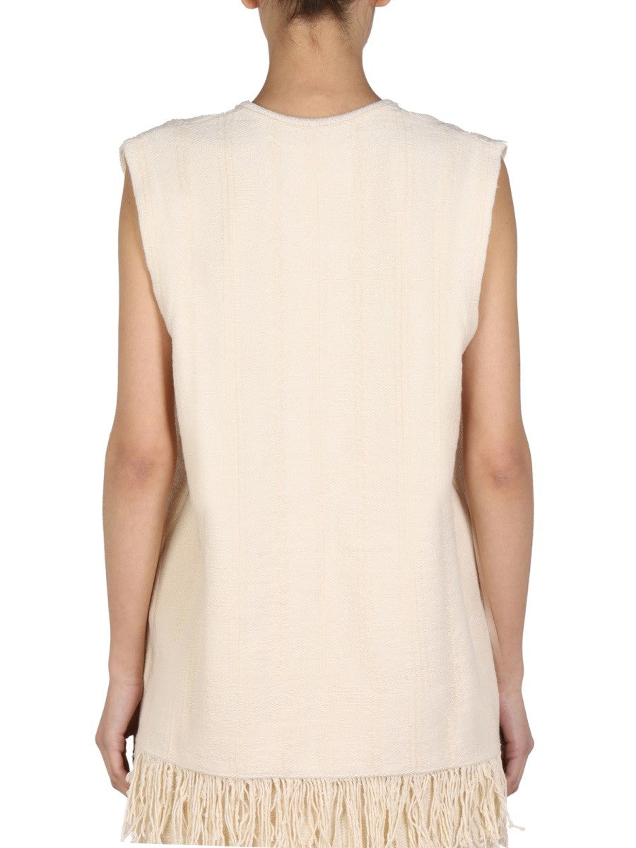 JIL SANDER V-NECK TOP