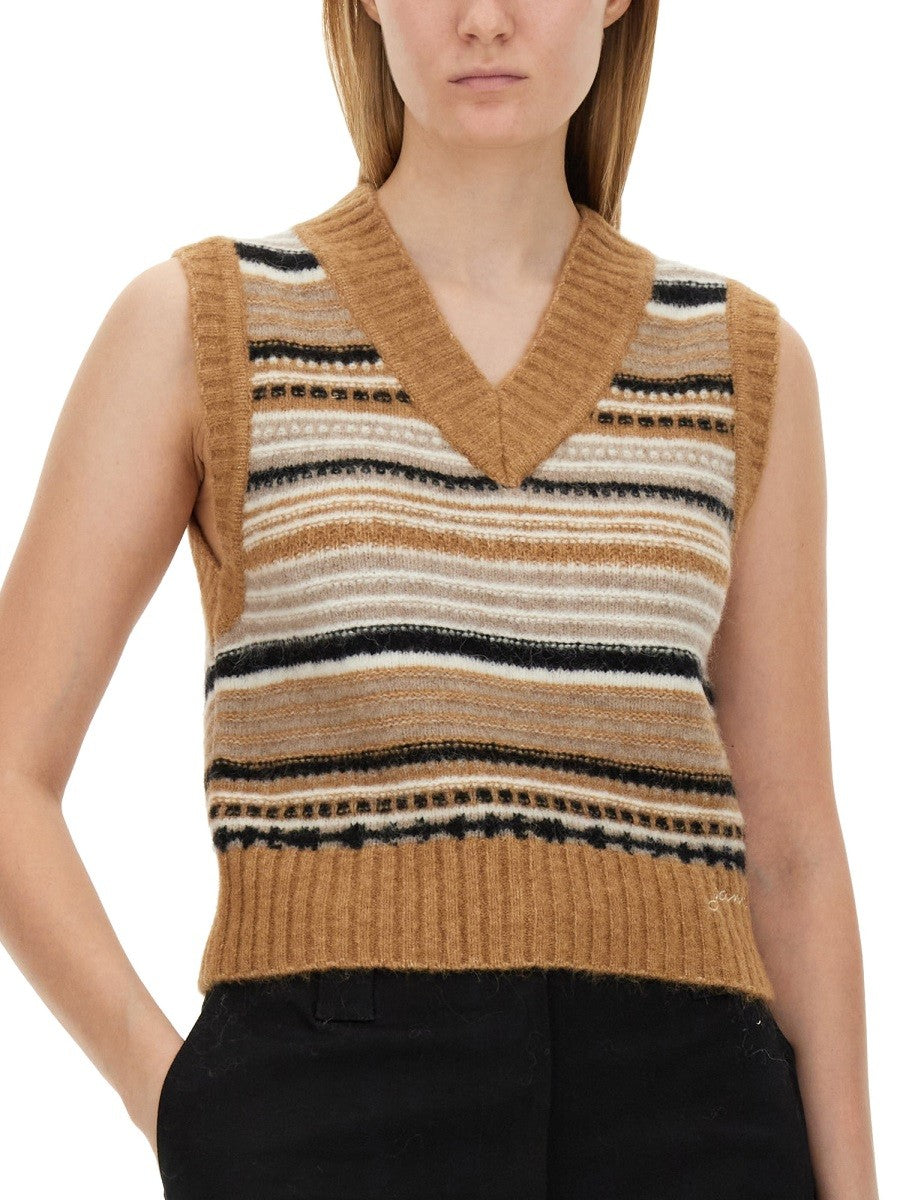 GANNI V-NECK VEST