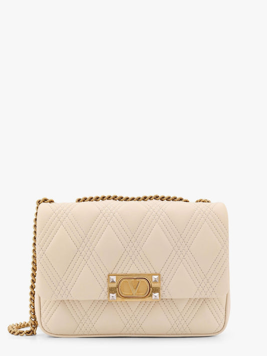 Valentino Garavani Valentino garavani quiltie 67 leather medium shoulder bag with chain