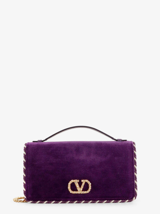 Valentino Garavani Valentino Garavani velvet bag/wallet with VLogo Signature detail