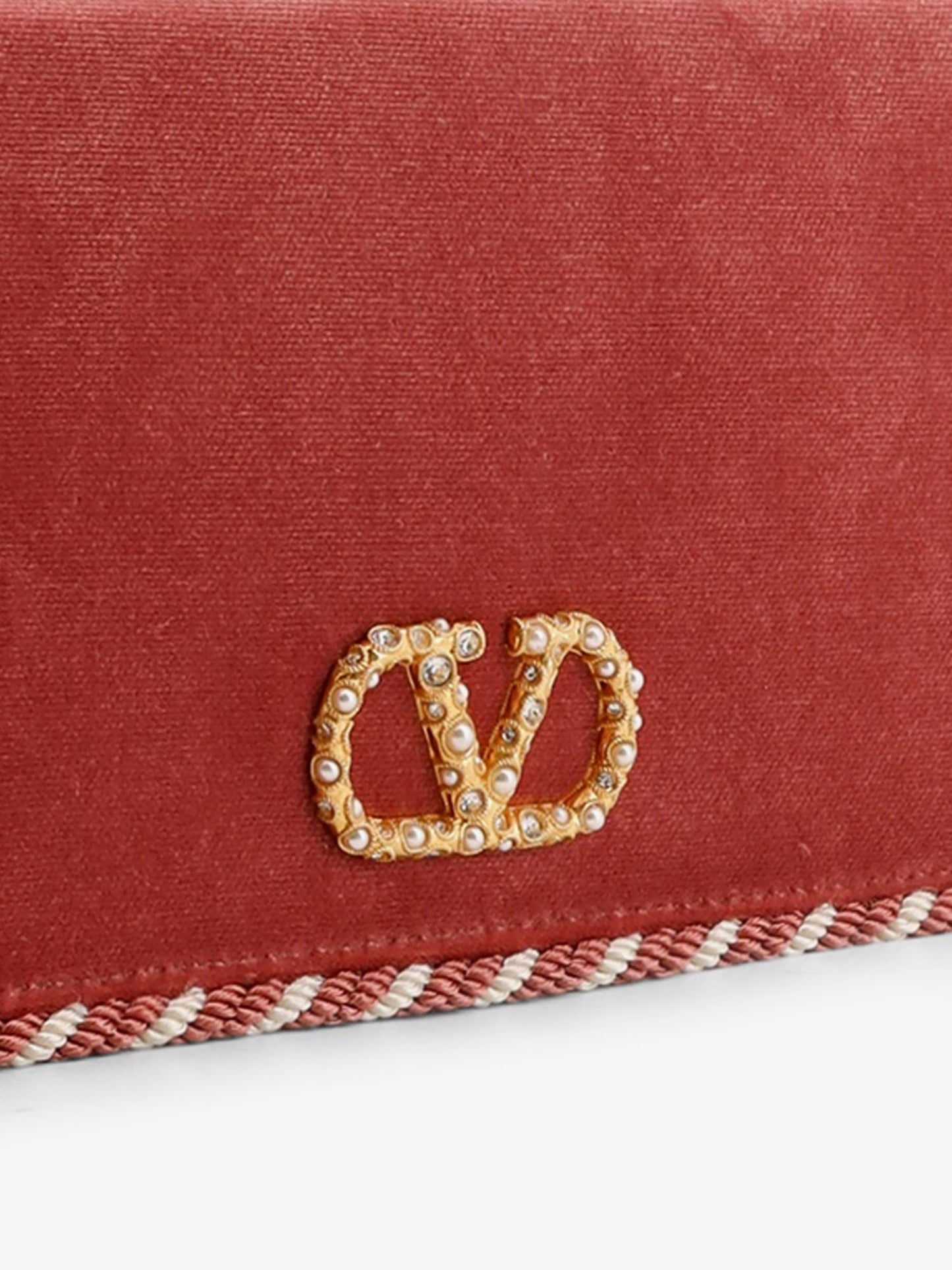 Valentino Garavani Valentino Garavani velvet bag/wallet with VLogo Signature detail