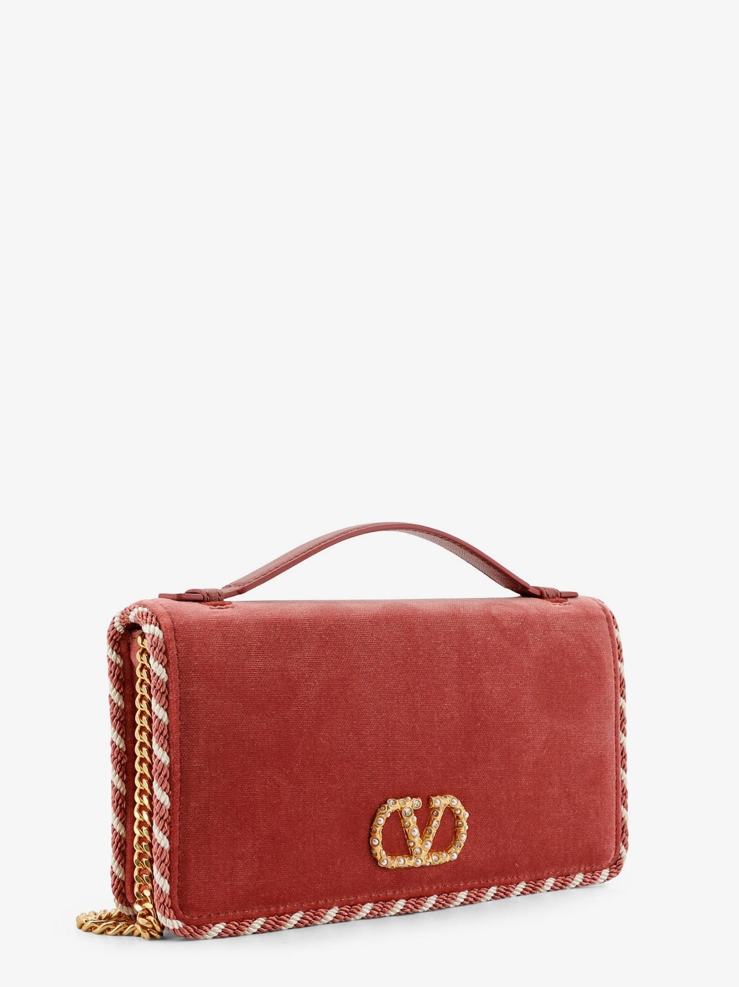 Valentino Garavani Valentino Garavani velvet bag/wallet with VLogo Signature detail