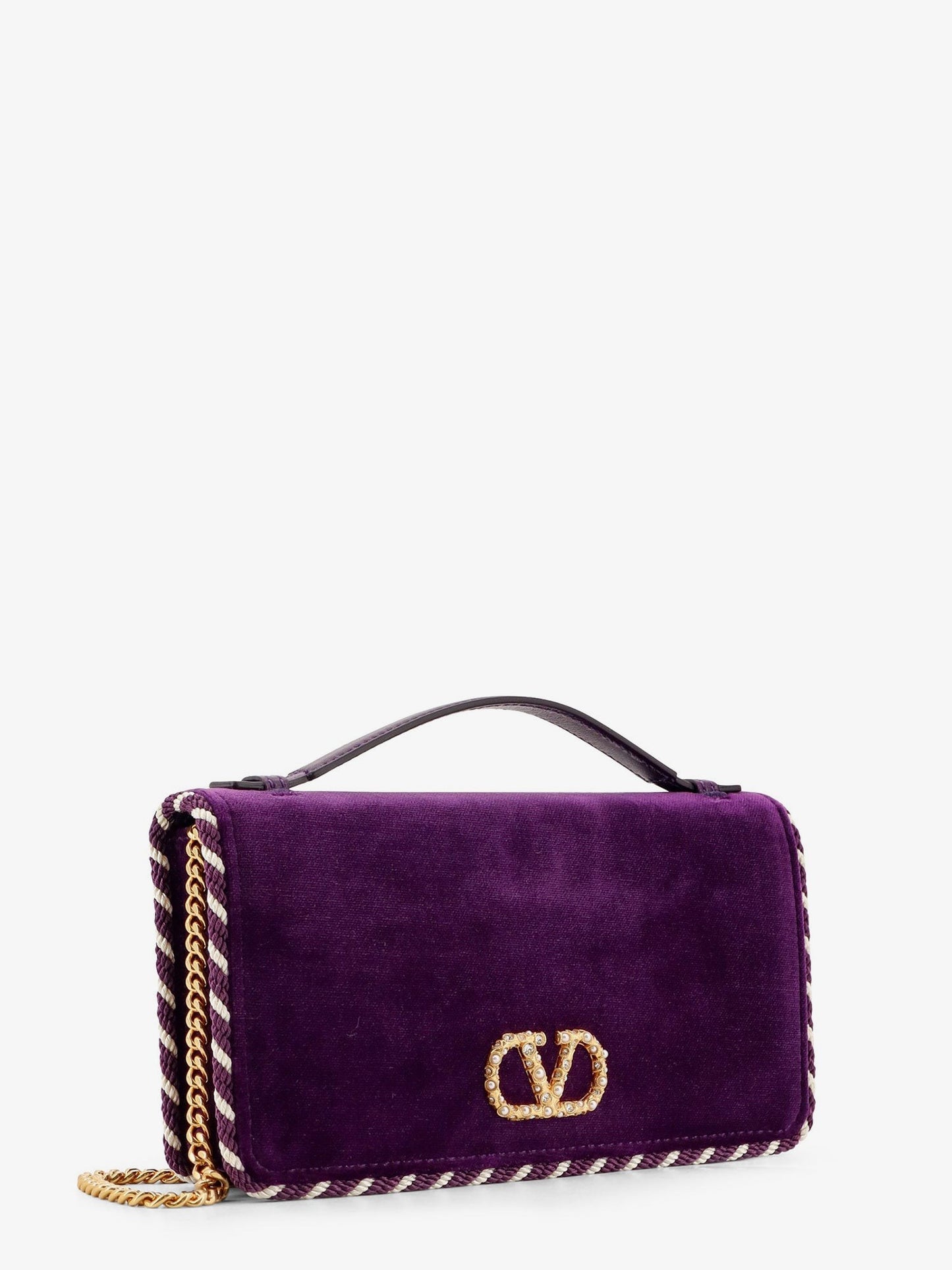Valentino Garavani Valentino Garavani velvet bag/wallet with VLogo Signature detail