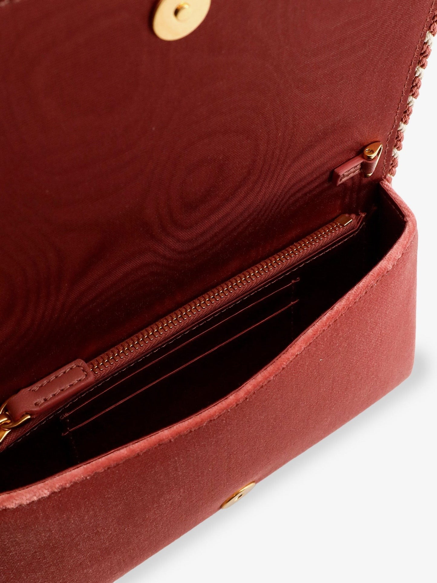 Valentino Garavani Valentino Garavani velvet bag/wallet with VLogo Signature detail