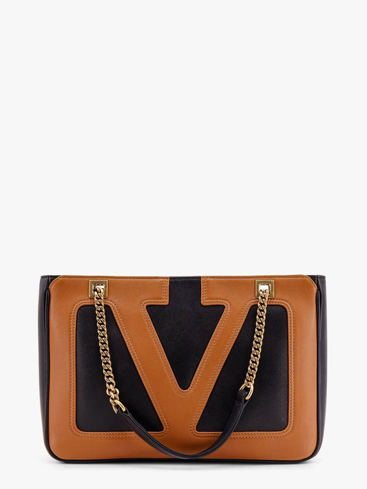 Valentino Garavani Valentino garavani viva superstar leather shoulder bag with maxi vlogo signature on the front