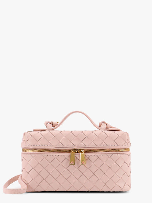 Bottega Veneta Vanity case leather bag with intrecciato iconic motif