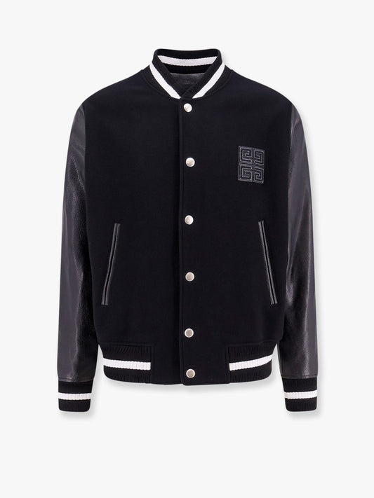 Givenchy Varsity wool blend bomber with leather sleeves