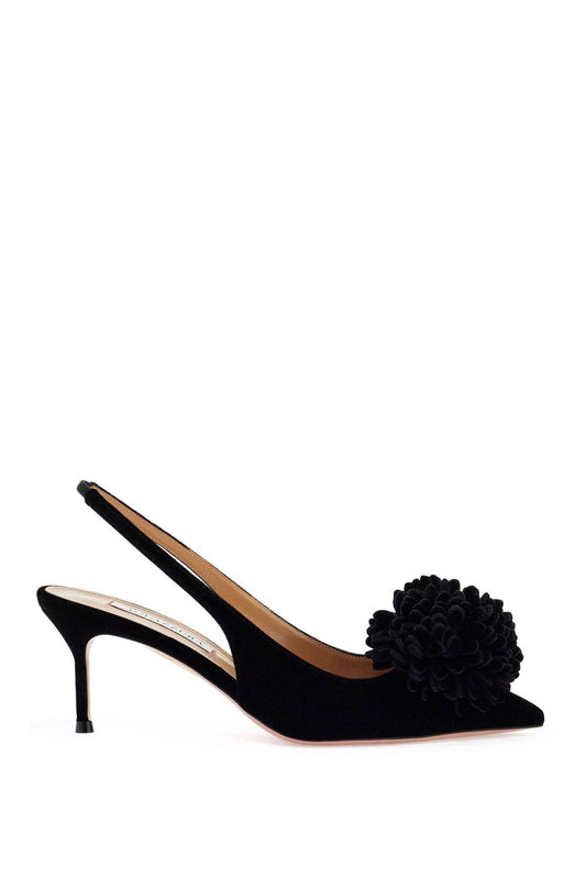 AQUAZZURA velvet couturier slingback