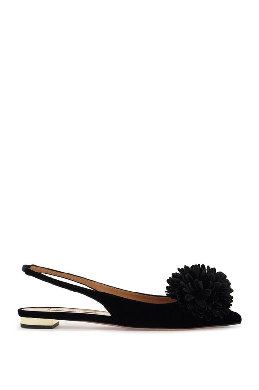 AQUAZZURA velvet slingback coutur