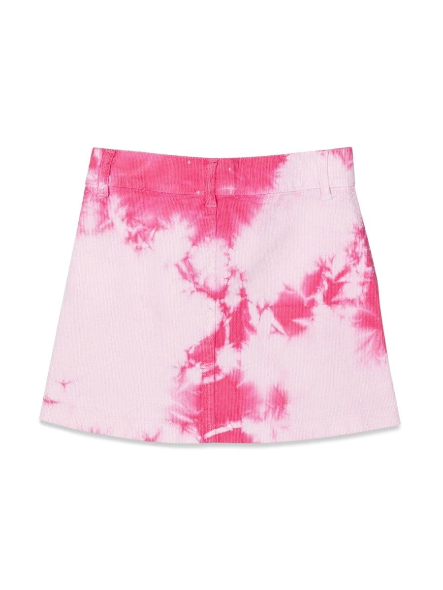 Off-white VELVET TIE DYE SKIRT