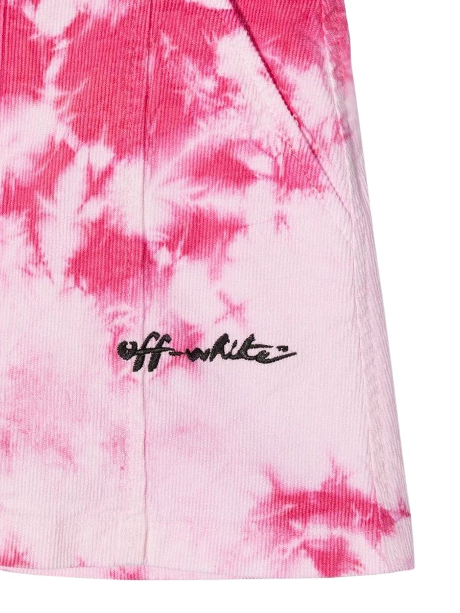 Off-white VELVET TIE DYE SKIRT