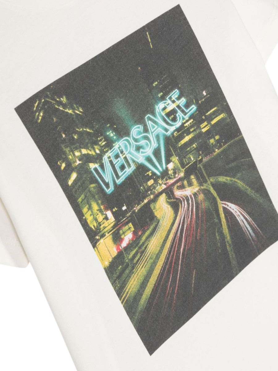 Versace versace blinding lights print jersey t-shirt