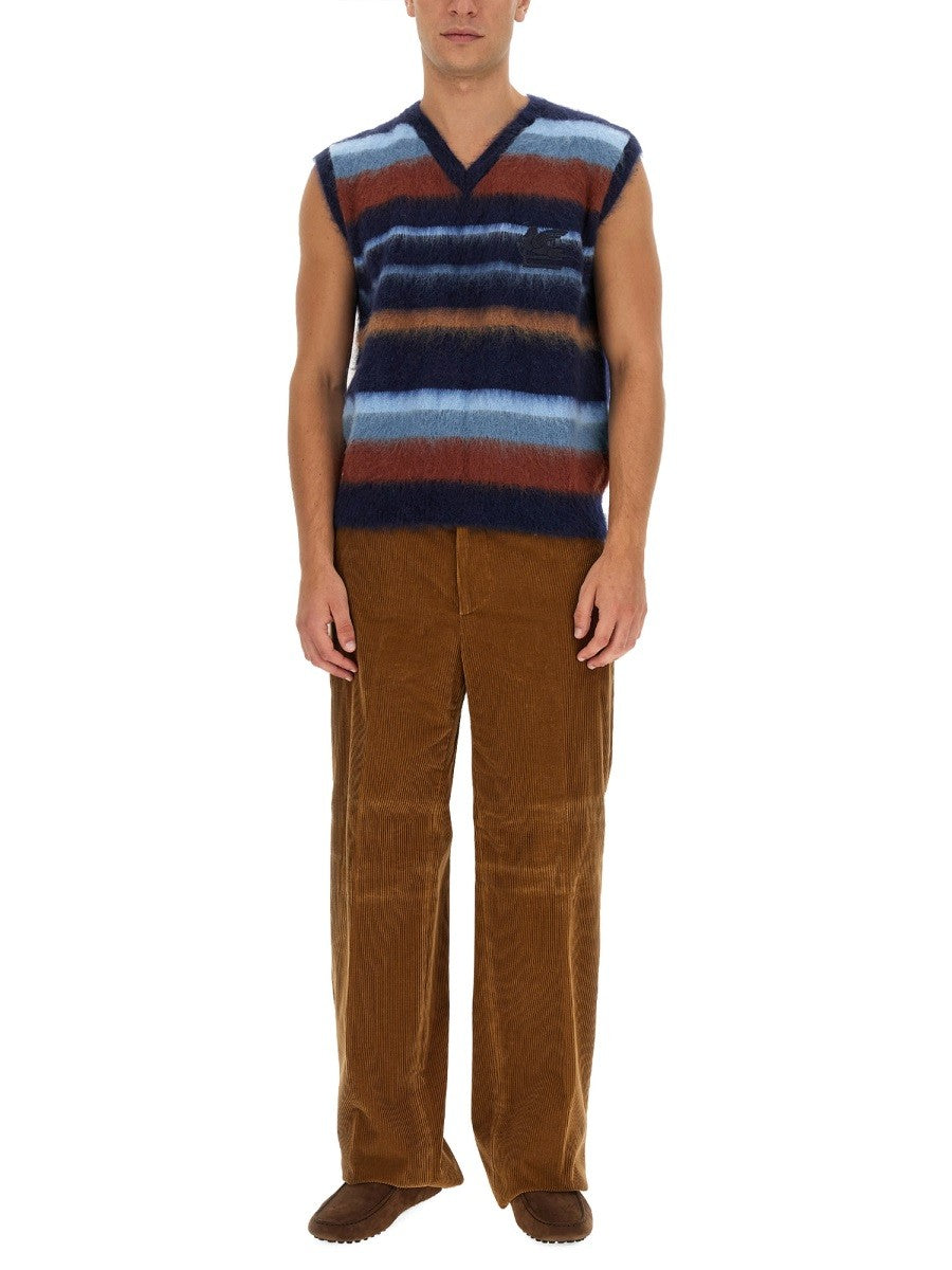 Etro VEST WITH STRIPE PATTERN