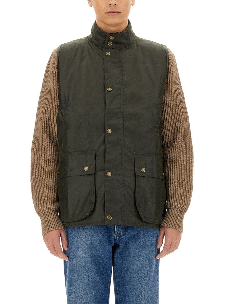 BARACUTA X BARBOUR VESTS WITH LOGO