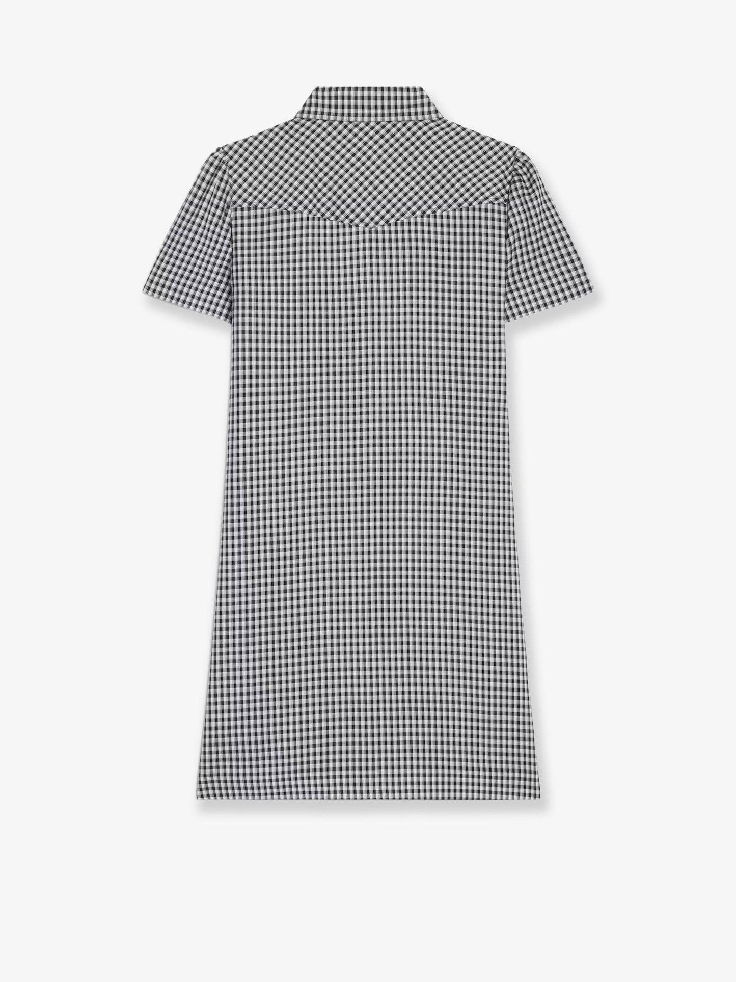Celine Vichy silk mini chemisier dress
