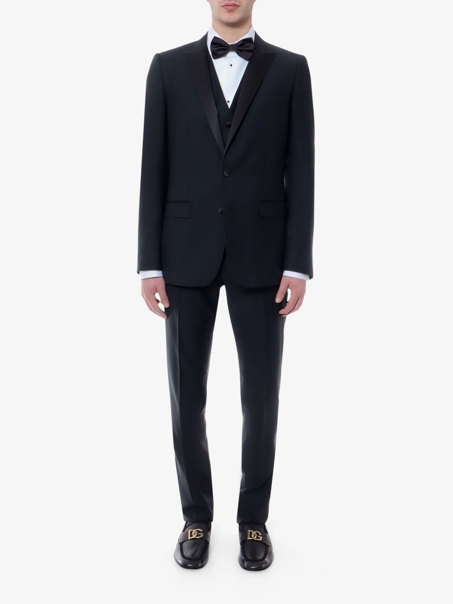 Dolce & Gabbana Virgin wool blend tuxedo with gilet and satin profiles