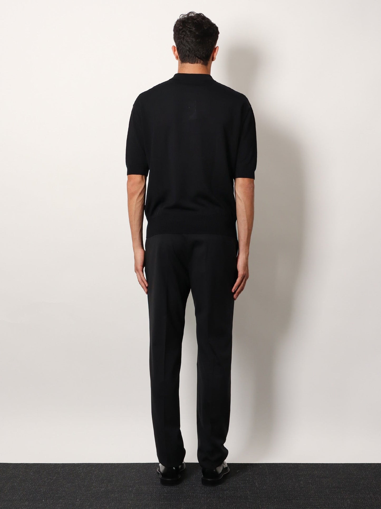 Lardini Viscose and cotton knit polo shirt