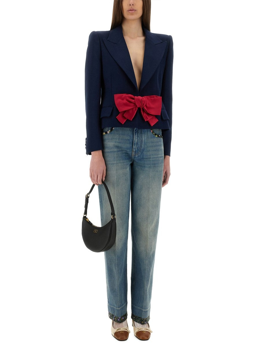 Valentino VISCOSE JACKET WITH BOW