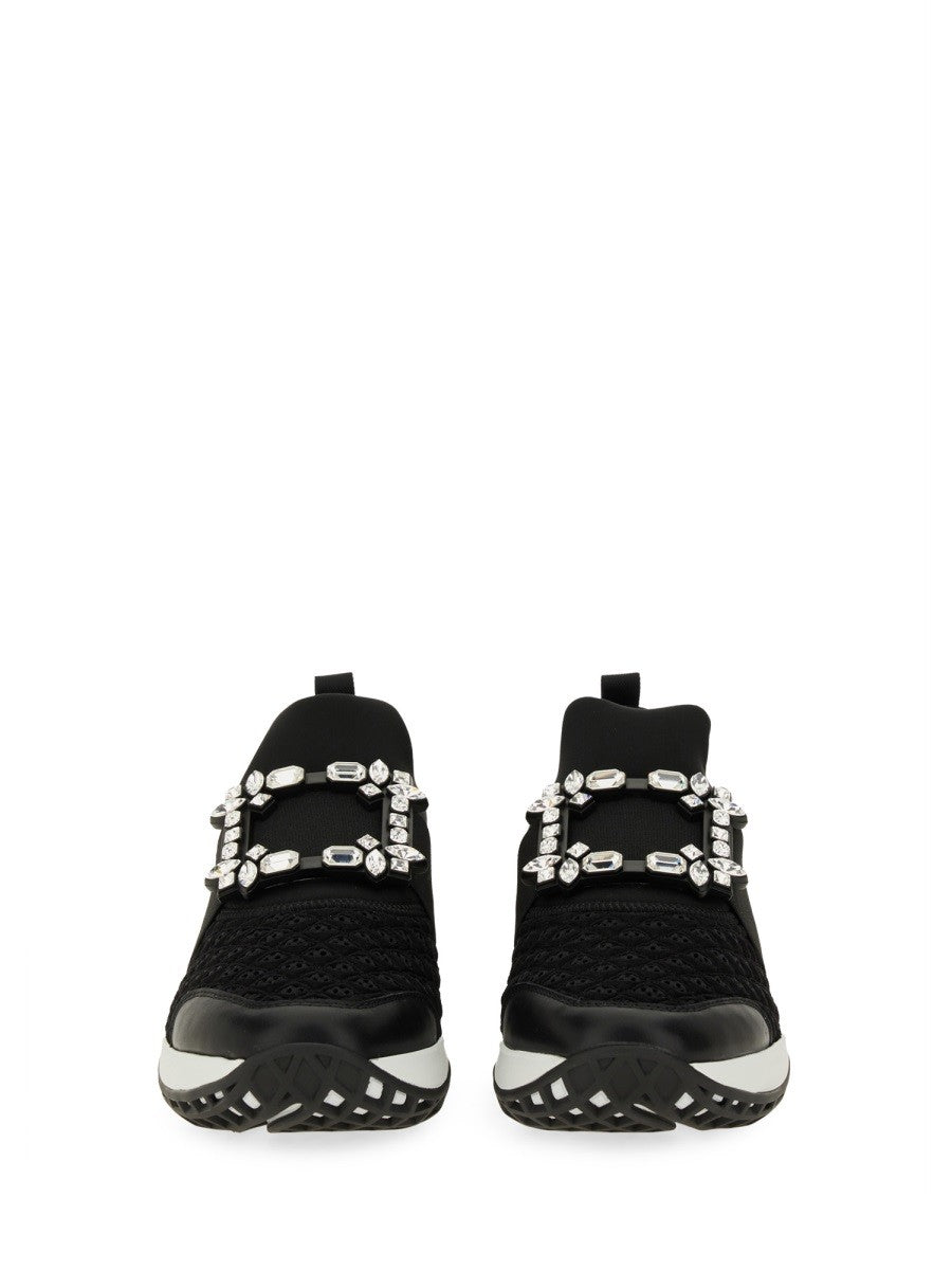 ROGER VIVIER "VIV' RUN" FABRIC SNEAKER