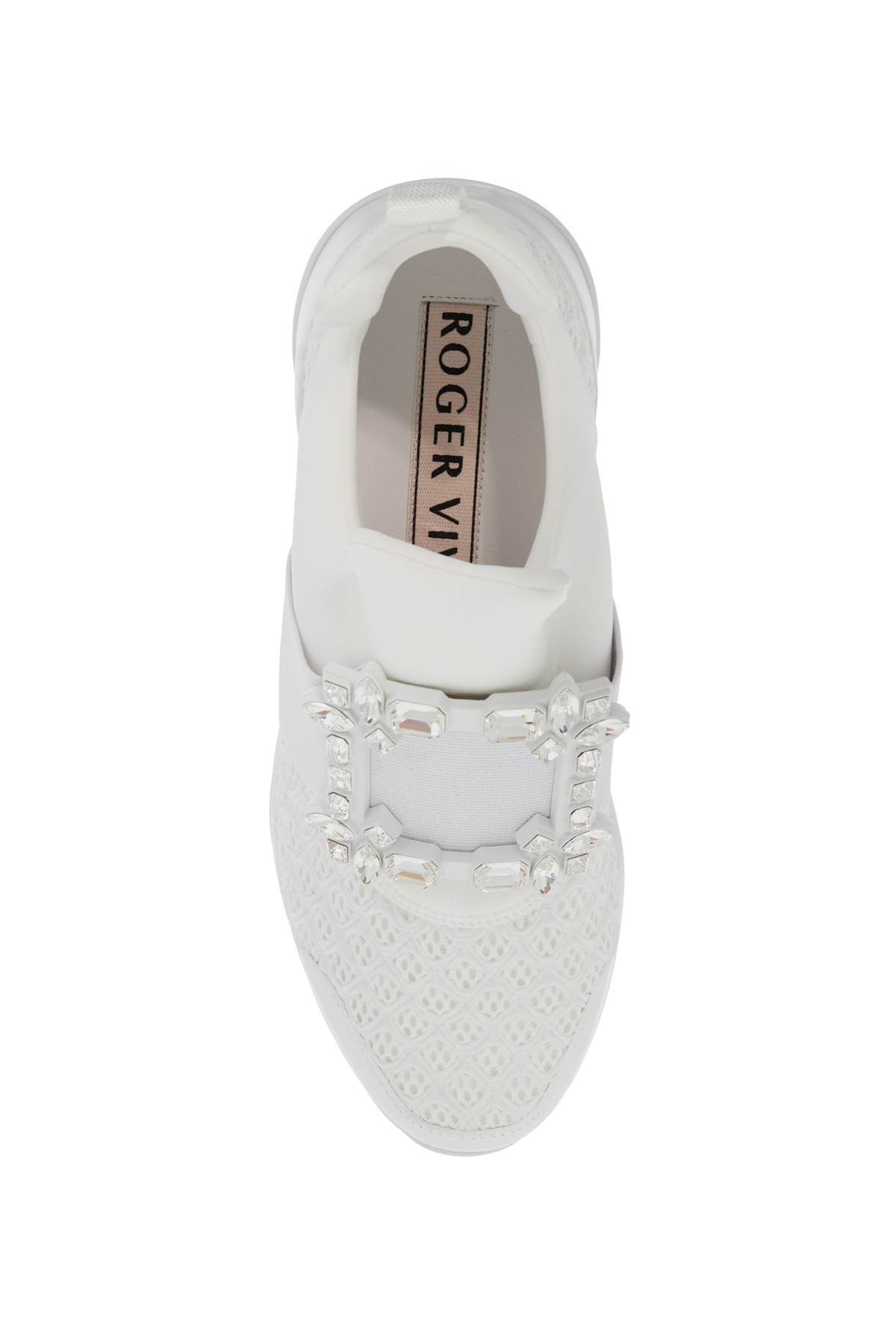 ROGER VIVIER viv strass buckle sneakers