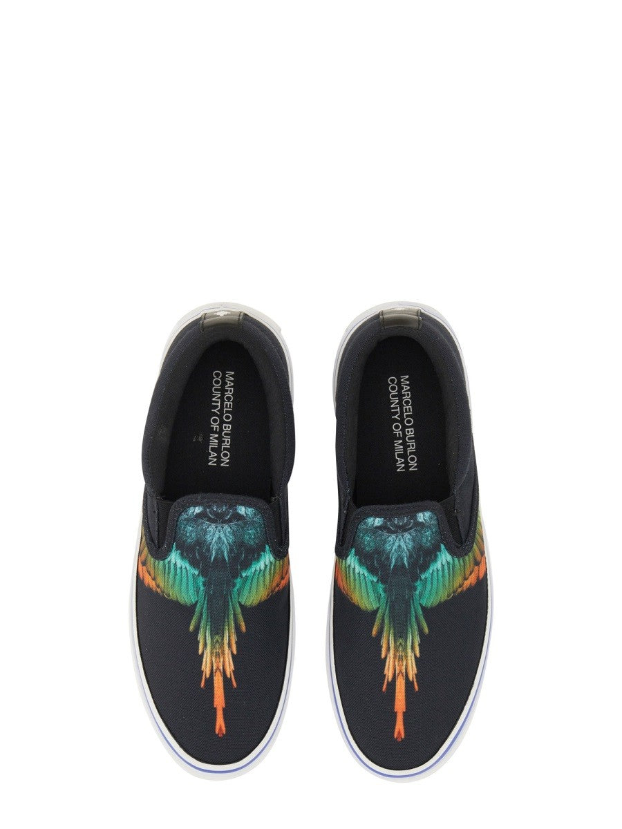 MARCELO BURLON COUNTY OF MILAN VULCANIZED SLIP-ONS