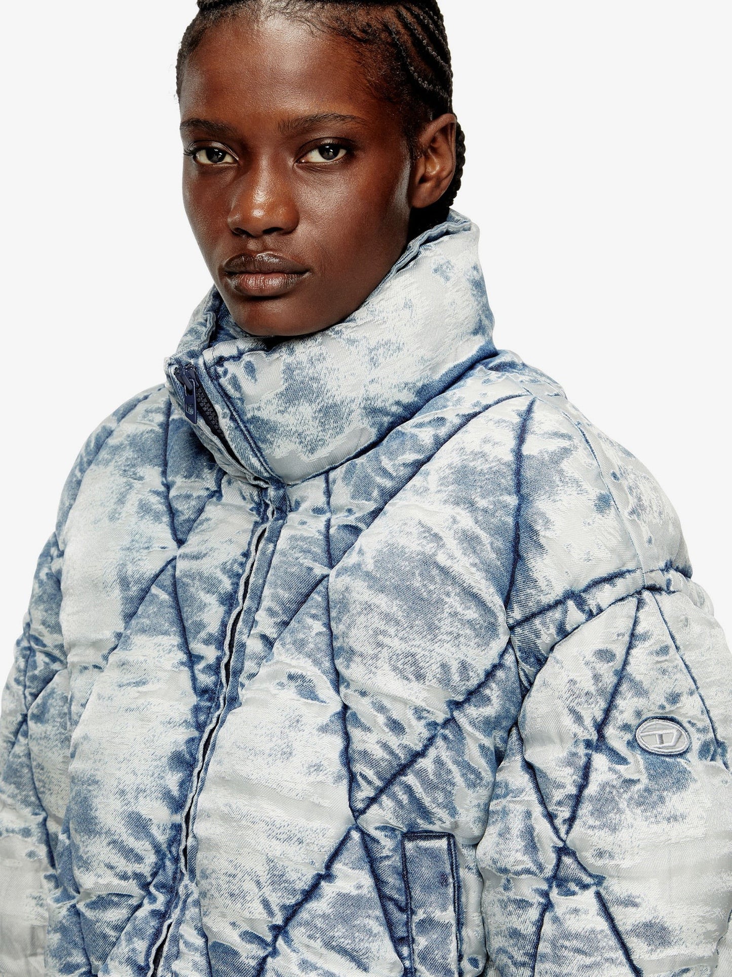 Diesel W-Histel denim down jacket
