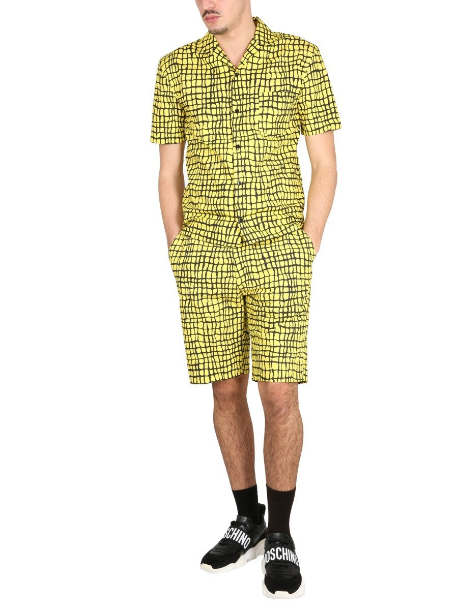 Moschino WARPED GRID SHIRT