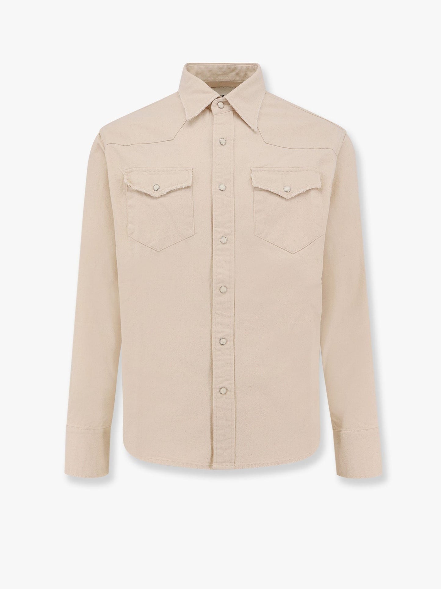 TONYWACK Washed denim distressed western shirt
