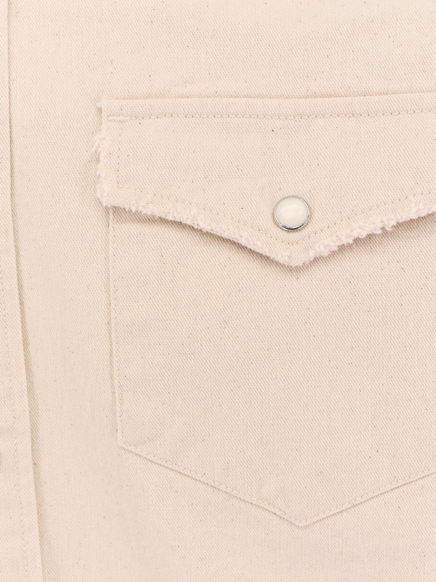 TONYWACK Washed denim distressed western shirt