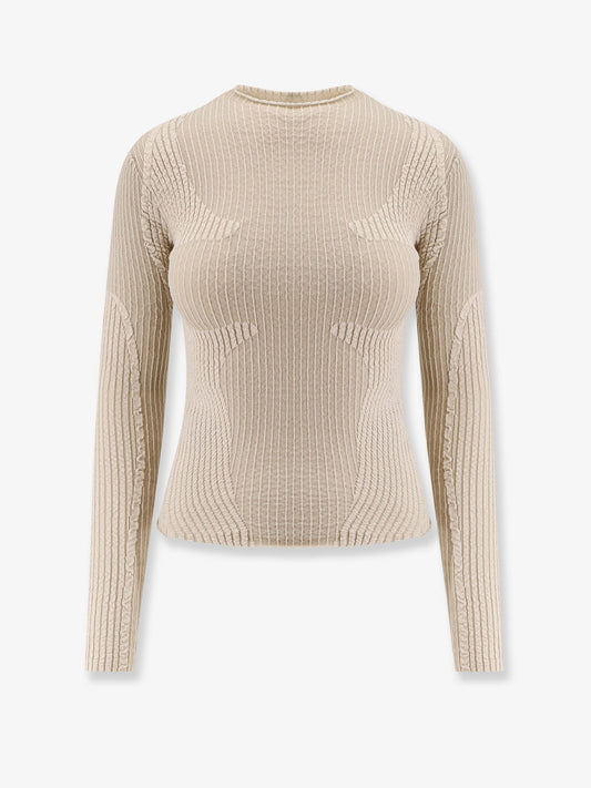Roa Wavy stretch cotton blend top