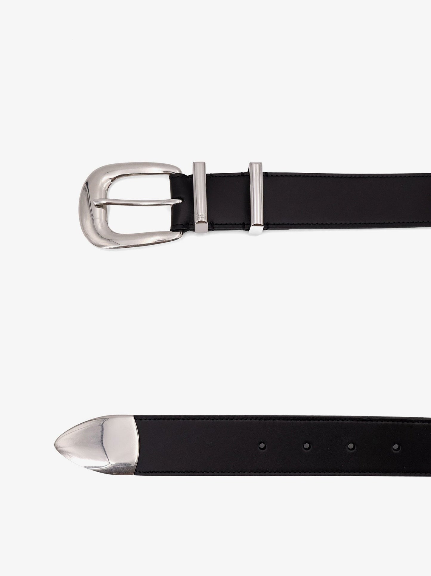 Celine Western leather belt